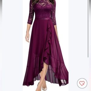 Wedding guest dress dark red fits size 16